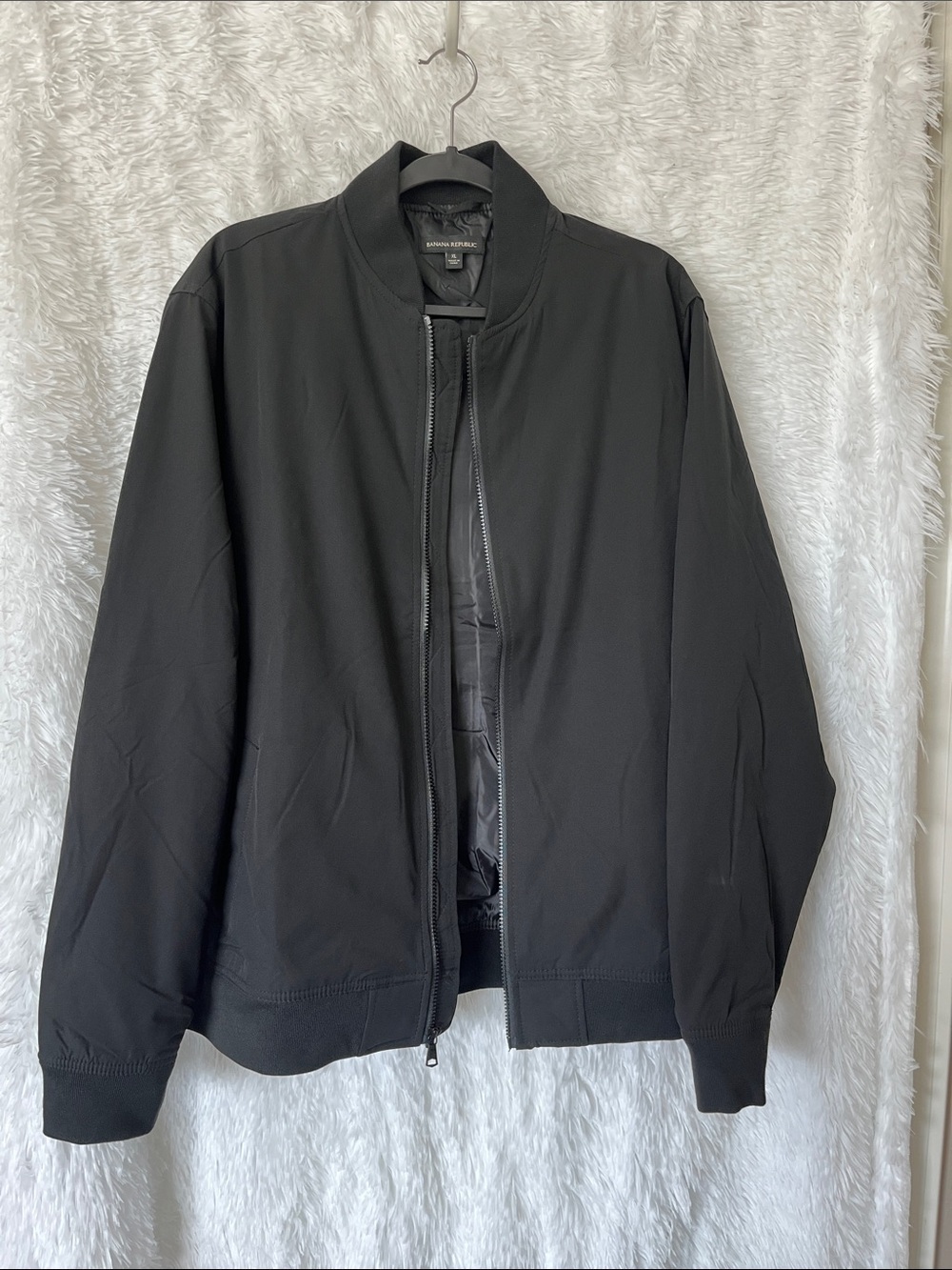 Banana Republic Black Men's Bomber Jacket-NWOT